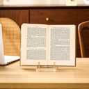 RattanView Acrylic Easel Book Stand 4 x 6 x 6 Inch for Display Clear Plate Stand with Adjustable Gold-toned Hardware Easel Plate Picture Display Holder for Cookbook Picture Frame Magazine