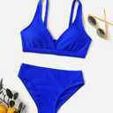 Bikinis Women High Rise Plus Size Hot Bathing Suit Push Up Swimsuit Two Piece Swimwear Chubby Beachwear Petite Bikini, M