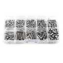 M3 Bolts and Nuts Set Stainless Steel Hex Socket Button Head Screws and Locknuts Assortment Kit