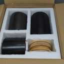 Farmlyn Creek Set of 3 Matte Black Kitchen Canister with Airtight Wooden Bamboo Lids, Kitchen Counter Containers, Food Storage Jars, Ideal for Storing Sugar, Coffee and Other Dry Goods, (3 Sizes)