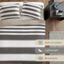 Comfort Spaces Twin Quilt Set Trendy Casual Fun, Vibrant Color Stripes Design, All Season Lightweight Coverlet Bedspread Twin Size Kids Bedding & Sham, Verone, Twin/Twin XL, Grey, 2 Piece