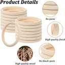 45 Pcs 4 Inch Wooden Rings for Crafts, Natural Unfinished Solid Wooden Rings for Macrame, DIY Projects, Jewelry Making and Home Decor Crafting Supplies (4 Inch Diameter)