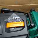 MZK 30V Lawn Mower with 15'' Cutting Deck and Foldable Handle, Quiet Electric Mower with Charger