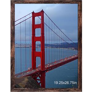 BESCRCL 19.25x26.75 Picture Frame Brown, Poster Frames Wall Hanging, Display Pictures 19.25 x 26.75 without Mat, 1 Pack