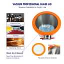 BACOENG 3 Gallon Tempered Glass Lid Vacuum Chamber, Stainless Steel Degassing Chamber Kit for Stabilizing Wood, Degassing Silicones, Epoxies and Essential Oils