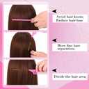Patelai 30 Pcs Rat Tail Combs Bulk Steel Pin Rat Tail Carbon Fiber Heat Resistant Teasing Combs Fine Tooth Pintail Braiding Hair Tools for Stylists Salon Sectioning Detangling(Pink and Gold)