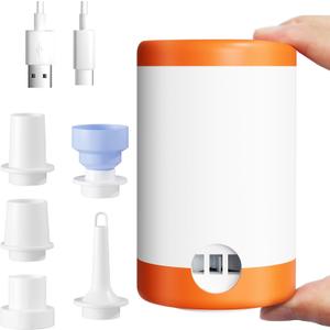 Air Pump For Inflatables,Portable Inflator and Deflator Pump for Air Mattresses, Inflatables, and Vacuum Bags, Battery Powered, Rechargeable Mini Air Pump with USB Charging,1500 mah battery