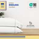 Thread Spread 100% Egyptian Cotton King Size Pillow Cases Set of 2 - Luxury 600 Series Bliss Collection Pillow Cases King Size (Ivory Stripe), Soft Cooling Hotel Cotton Pillowcases