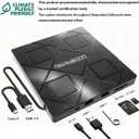 5-in-1 Extemal CD/DVD Drive for Laptop,USB 3.0 & Type-C Portable CD/DvD Rw Burner with SD/TF Card Reader &DVD-ROM Rewritable PlayerCompatible with Laptop Pc Desktop, Windows11/10/8/7 Linux Mac os