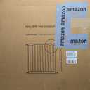 Safety Gate for Stairs & Doorways, Auto-Close Baby Gate or Dog Gate Pressure Mount No Drilling, 30" Tall All Metal Frame with Dual Locking System (White, 30" Tall 29"-33" Wide)