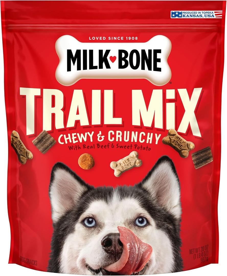 Milk-Bone Trail Mix Dog Treats, Real Beef & Sweet Potato Flavor, 20 Ounces, BBD: 12-10-2026