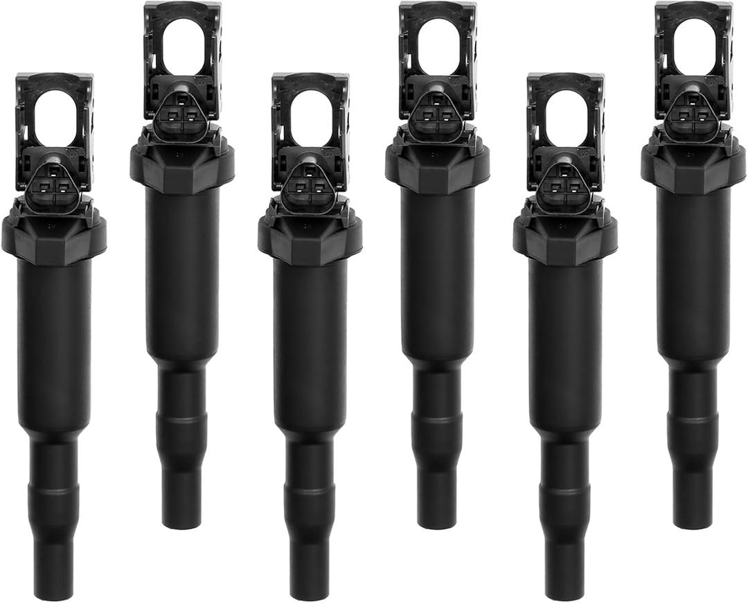 HQPASFY Ignition Coil Packs, Compatible with 2001-2017 BMW X3/X5/X6, 335i/325i//328i/320i/330i, 550i/650i/740li & More Replaces# UF592, 0221504470 (6 Pcs)
