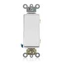 Leviton 20 Amp, 120/277 Volt, Decora Plus Rocker Double-Pole AC Quiet Switch, 5622-2W, White