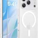 for iPhone 17 Pro Case with 1 Screen Protector [Mil-Grade Drop Protection] [Compatible with Magsafe] Shockproof Slim Translucent Matte Protective Phone Case,