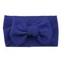 Koolgil Baby Girl's 8'' Soft Big Bow knot Nylon Headband Toddler Hairband for Photography Travel Party Festivals (Royal Blue), Set of 2