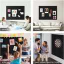 Large Cork Board 48"x36", 12 Pack Felt Bulletin Board for Walls Black Cork Boards Tiles with Sticky Notes, Push Pins & Clips,Tack Board for Office Home