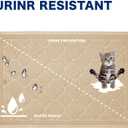 WePet Cat Litter Box Mat, Kitty Premium PVC Pad, Durable Trapping Rug, Phthalate Free, Urine-Resistant, Scatter Control, XXL 47 x 36 Inch, Beige