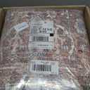 GENIMO 10x14 Area Rugs for Living Room, Machine Washable Non Slip Vintage Rugs, Low Pile Lightweight Chenille Print Rug for Bedroom, Dining Room, Home Office, Terracotta Indigo