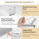 SEEUNANA No Drill No Tools Top Down Bottom Up Cellular Shades 37" W x 64" H