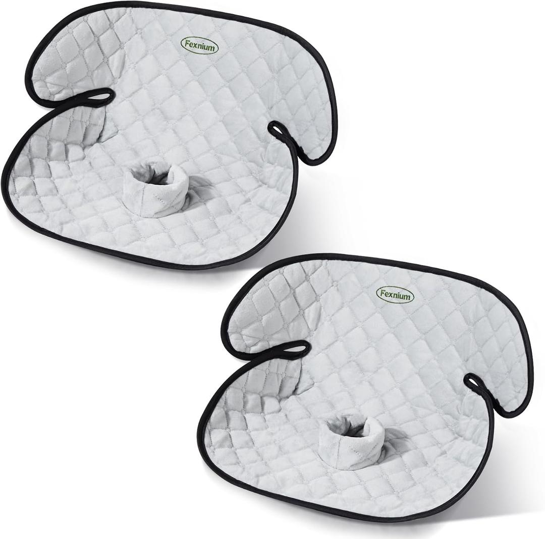 Piddle Pad Car Seat Protector,Waterproof Toddler Potty Training Pad for Car Seats & Strollers,Non-Slip, Leak-Proof & Washable Fits All Seats for Ages 6 Months to 4 Years-2 Pack (Grey)