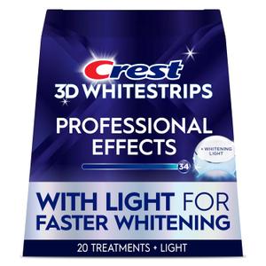 Crest 3D Whitestrips Professional Effects + LED Light  Teeth Whitening Kit, 1 Light + 20 Treatments, Each with 1 Upper/1Lower, 40 Strips  Crest 3DWhite Teeth Whitening Strips