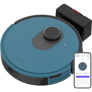 OKP Lidar Robot Vacuum Cleaner 4000Pa Suction Power, No-Go Zone, LiDAR Navigation, Smart Mapping Home Robotic Vacuum, Self-Charging, Wi-Fi/APP/Alexa Control, for Pet Hair, Carpet, Hard Floor