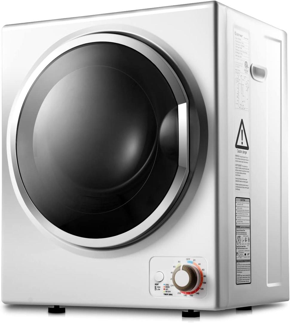 110V 850W Electric Compact Portable Clothes Laundry Dryer with Stainless Steel Tub Apartment Size 1.5 cu.ft
