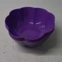 4 Pcs Large Halloween candy bowl Trick or Treat Candy Bowl 11.6x4.3 Inch Reusable Plastic Pumpkin Bowl for Halloween Party Decor Supplies (Purple)