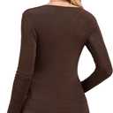 Meetjen Women's Long Sleeve Tops Slim Fit Wrap V Neck Ruffle 2026 Spring Trendy Casual Going Out Shirt Tee Blouses (XXL)