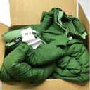 HIG 3pc Green Queen Size Comforter Set - All Season Reversible Down Alternative Bedding Comforter Set - Quilted Duvet Insert with Corner Tabs - Box Stitched Blanket - Breathable, Soft, Fluffy