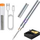 Cordless Soldering Iron Kit, MecRecare 1100 mAh Battery USB Wireless Rechargeable And Portable with Automatic Heating Mode for Appliance Repair,Circuit Board Soldering,DIY