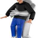 Morph Alien Costume, Silver Inflatable Alien Costume Adult, Inflatable Costumes Adult, Blow Up Costumes for Adults, One Size