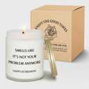 KISSHAKE Retirement Decorations - Funny Gifts for Coworker, Boss, Teacher, Nurse, Bestie, Dad, Mom - Scented Candles