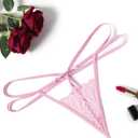 Avidlove Women Sexy Underwear Lace Panties Floral Lace Briefs Hollow Out Thong Panty (Pink, XL)