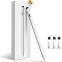 Pencil for Apple iPad 11th/10th/9th, 2X Fast Charge Stylus Pen for iPad, Palm Rejection, Tilt Sensitivity, Compatible with iPad A16/10/9/8/7/6, Pro M4/13/12.9"/11", Air M3/M2/5/4/3, Mini 7/6/5
