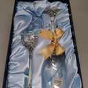 Champagne Flutes -His and Hers,Wedding Toasting Glasses for Engagement Celebrations, Bridal Shower and Registry Idea, Tall Wine Glasses for Bride and Groom Gifts,7oz (Silver&white)