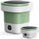 16L Foldable Portable Washing Machine, 45dB Quiet 3Mode Mini Washer, No Installation Compact Laundry for Travel RV Dorm Apartment Camping, Green