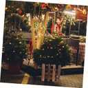 VICASKY Christmas Tree Fence Gate Clear For Barrier Around Cerca Para Arbol De Navidad Wooden Picket Fairy GardenSmall for or Garden Border Carbonized Eco Friendly Miniature Decoration Gardens Outdoor