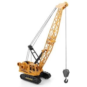 Diecast Crane Truck Toy for Boys Ages 3-12 – Metal Construction Toy Truck with Manual Lifting Arm – Heavy Duty Toy Crane Vehicles for Kids, Christmas & Birthday Gift for Toddlers and Children