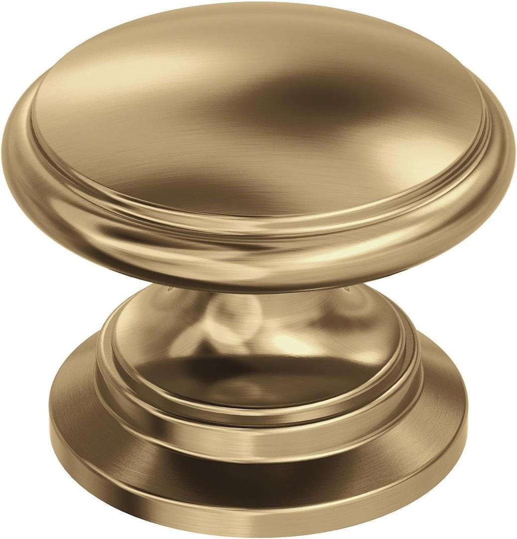 Amerock Ravino 1-1/4 inch (32mm) Diameter Champagne Bronze Cabinet Knob - 10 Pack