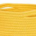 voten Round Storage Cubes Baskets Bins Organizer 11x11x11'' Fit 12x12'' Cube Storage Organizer Bookcases Shelf, Durable Woven Cotton Rope Basket, 3Pack Yellow (L11xW11xH10.7)