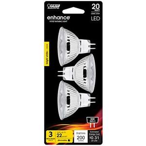 Feit Electric 20W Mr16 Gu5.3 3000K Reflector Led Bulb 3Pk