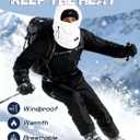 Ski Mask Balaclava for Women Men Windproof Fleece Winter Face Mask Cold Weather Hat Neck Warmer (White)