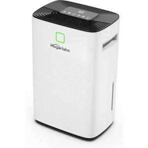 HOGARLABS 30 Pint Dehumidifiers for Home and Basements, with 3 Working Modes, Overflow Protection, and Auto Shut off Restart. Ultra Silent Dehumidifier with Drain Hose and Digital Control Panel.