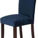 HomePop Parsons Classic Upholstered Accent Dining Chair, Set of 1, Navy Velvet