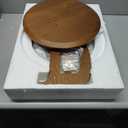 Aoligrace Small Pedestal Side Table, Decorative End Table with Letter B Leg, Wood Accent Drink Table for Couch, Living Room, Walnut Bed Side Tables for Bedroom, Corner, Small Spaces