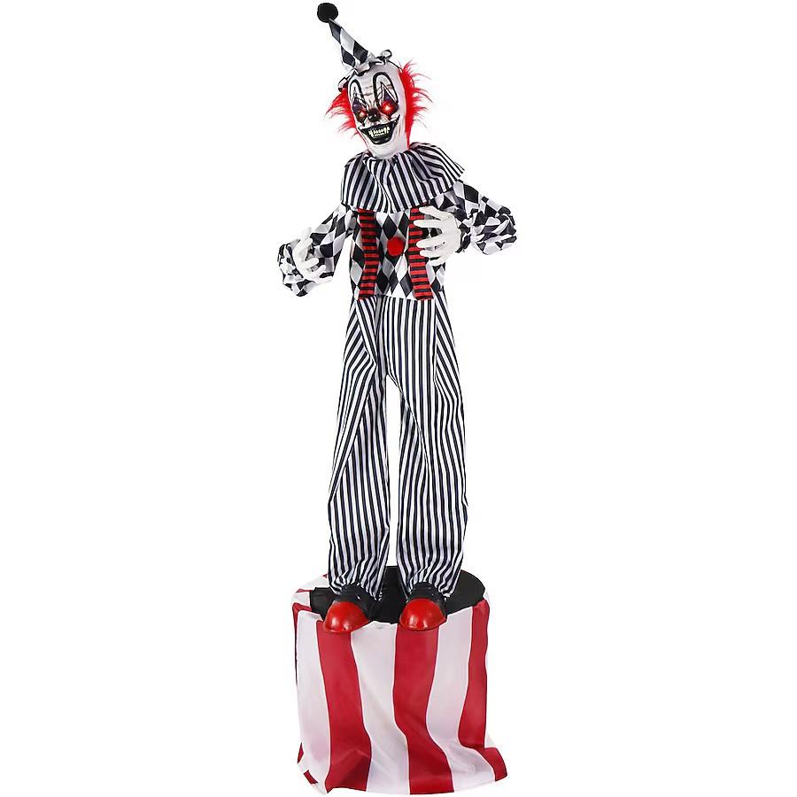 Haunted Hill Farm 6-ft Freestanding Motion Activated Talking Lighted Life-Size Clown Animatronic Haunted Hill Farm 6-ft Freestanding Motion Activated Talking Lighted Life-Size Clown Animatronic