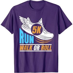 5K Marathoner Road Runner Athlete Run Walk Roll 5 Km T-Shirt Size XL