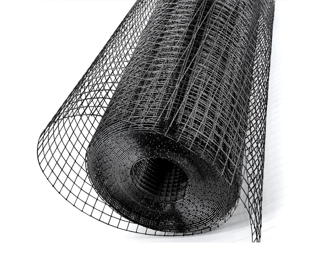 Black Hardware Cloth 1/2 in 48 in x 50.1 ft 19 Gauge - Chicken Wire Fencing, PVC Vinyl Coated Hardware Cloth, Mesh Garden Fencing Welded Wire Mesh Roll & Wire Cloth Gopher Wire