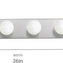 Kichler 36" Bath Bar Vanity Light in Brushed Nickel, 6-Light Traditional Bathroom Light, (36" L x 4.25" H), 626NI